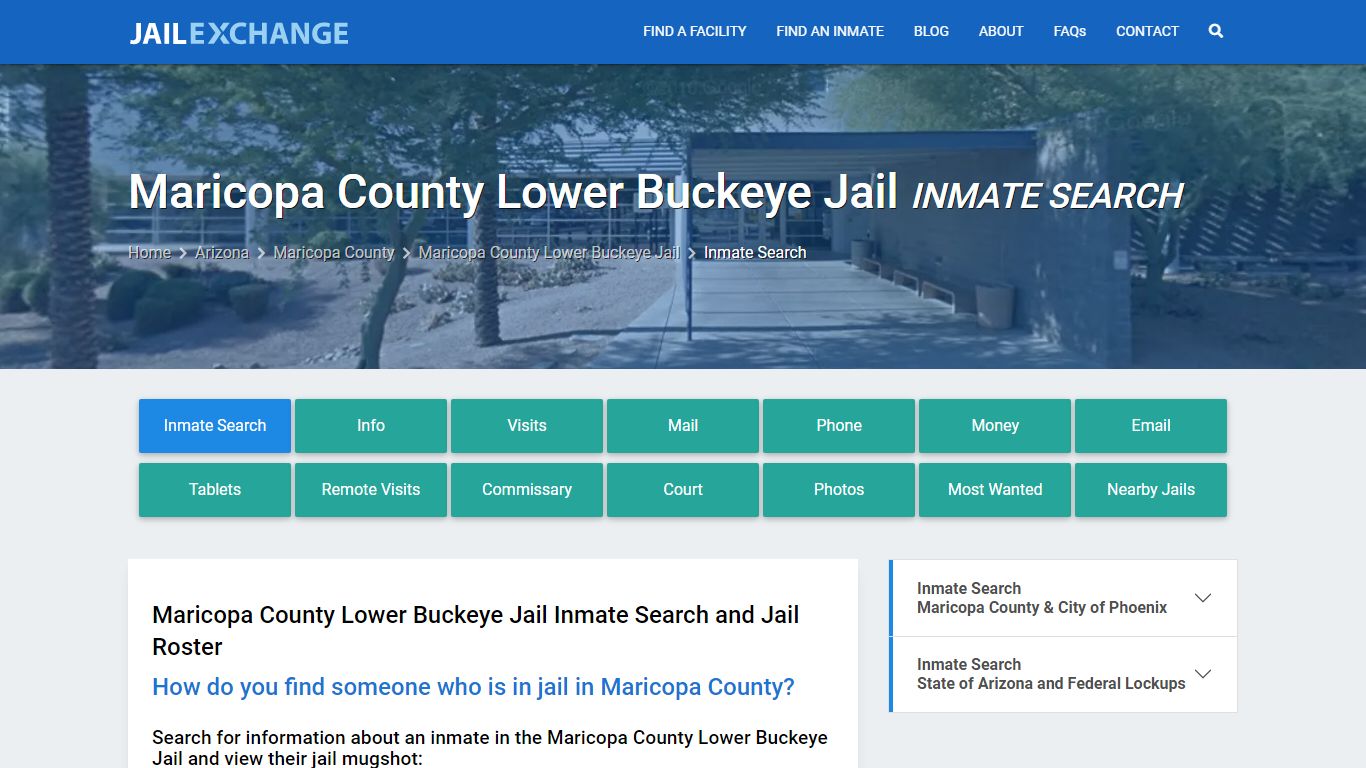 Maricopa County Lower Buckeye Jail Inmate Search